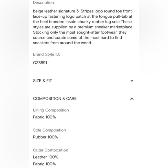 adidas X IVY PARK super sleek sneakers in Halo Ivory /Chalk White/Gum size 8.5 - Picture 5 of 5